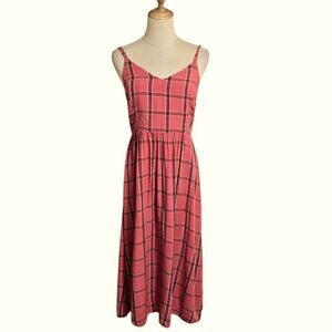 Old Navy Plaid Pink Sleeveless Cottage Dress